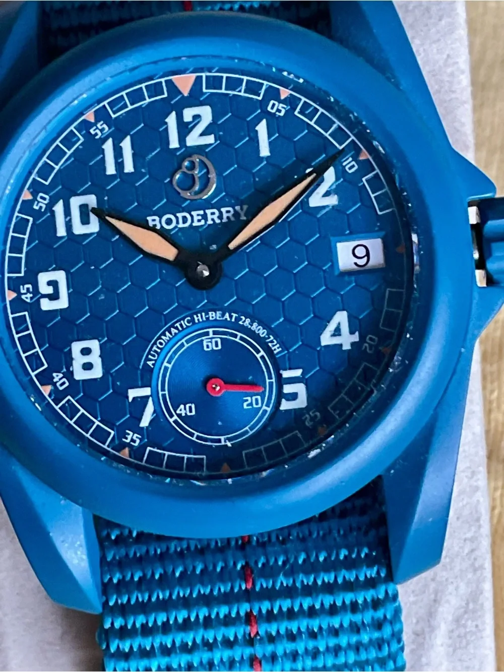 Mint Automatic Hi-Beat Boderry Titanium Field Watch Original Box/Manual